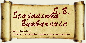 Stojadinka Bumbarević vizit kartica